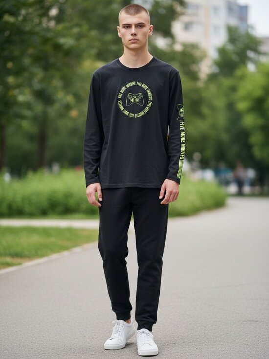 thereabouts Other - Thereabouts Gamer Graphic Tee Boys XL 18/20 Black New Five More Minutes Shirt